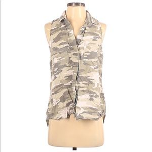 Anthropologie Cloth and Stone Sleeveless Camo Top